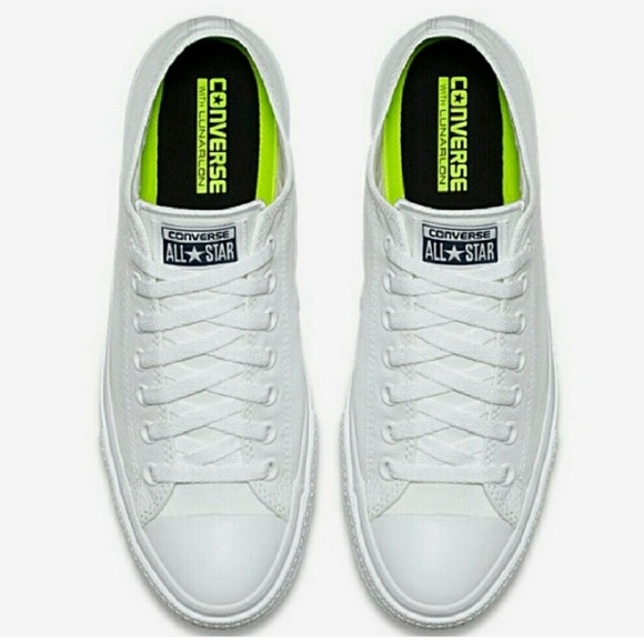 Converse Shoes - The Converse Chuck Taylor All Star II White Lunarlon  Sneaker Women’s 7.5
